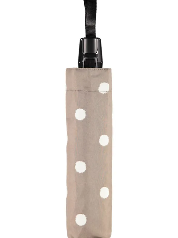 Taschenschirm "Fiber T21" in Beige/ Weiß