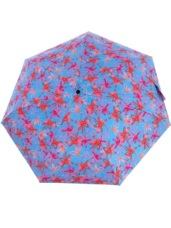Taschenschirm in Hellblau/ Rot