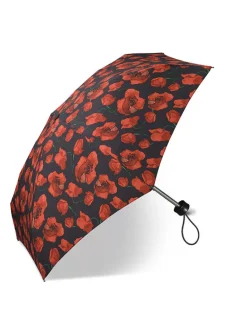 Taschenschirm in Schwarz/ Rot - Ø 90 cm
