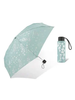 Taschenschirm in Türkis/ Silber - Ø 92 cm