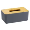 Taschentuchbox in Grau/Natur
