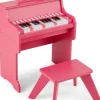 25-Tasten Keyboard mit Hocker ab 3 Jahren in Rosa