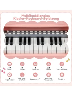 25-Tasten Kinder Keyboard ab 3 Jahren in Rosa