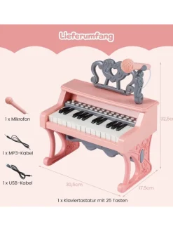 25-Tasten Kinder Keyboard ab 3 Jahren in Rosa