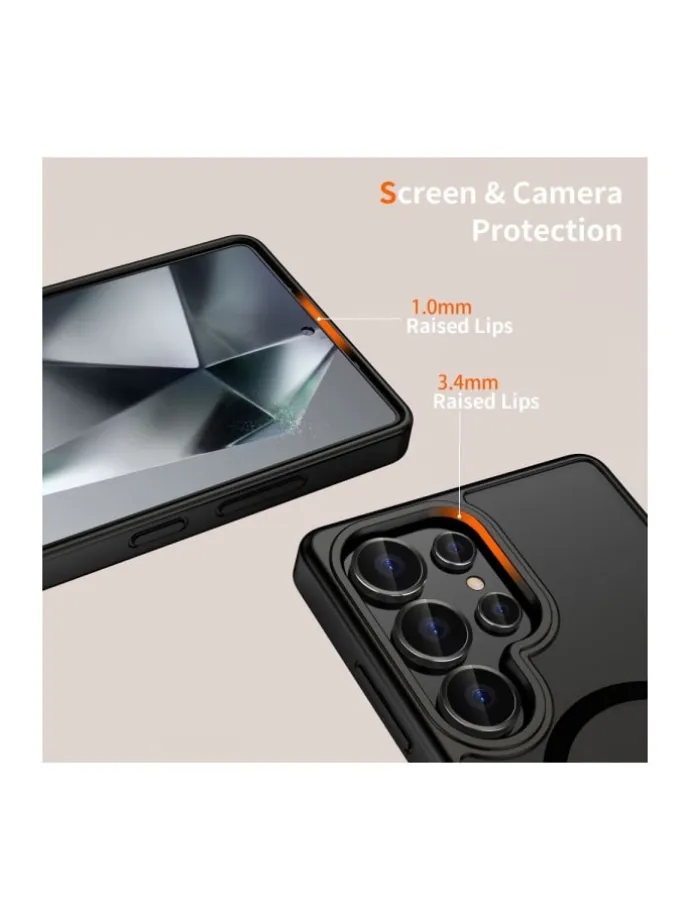 TechProtect MagMat magnetisch Hülle Samsung Galaxy S25 Ultra Schwarz in Schwarz