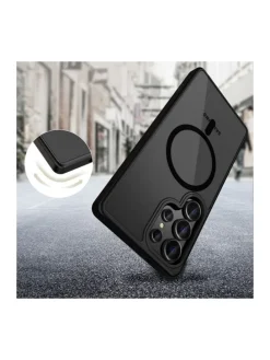 TechProtect MagMat magnetisch Hülle Samsung Galaxy S25 Ultra Schwarz in Schwarz