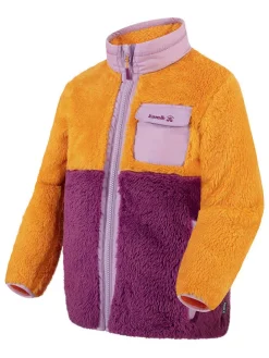 Teddy-Fleecejacke "Shep" in Lila/ Orange