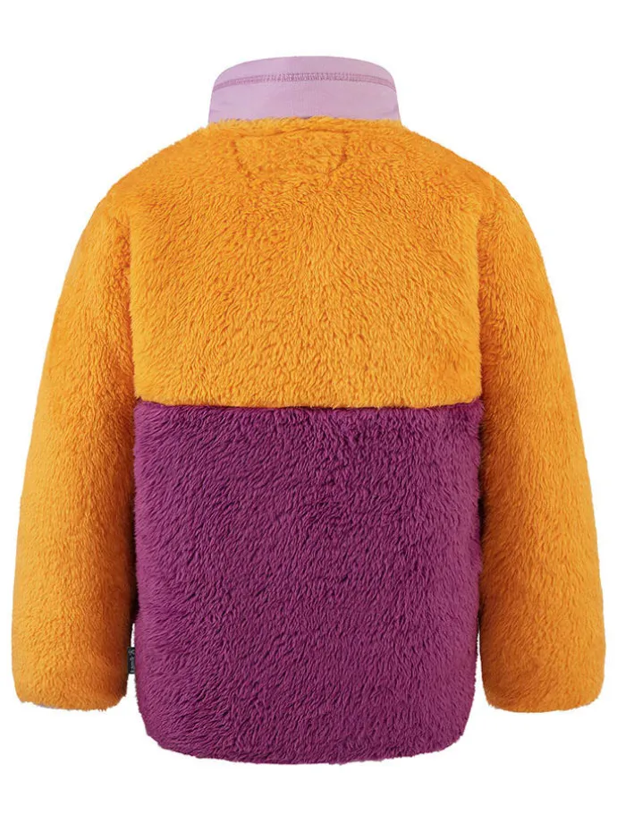 Teddy-Fleecejacke "Shep" in Lila/ Orange