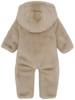 Teddyplüsch-Overall in Taupe