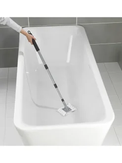Teleskop-Fliesenwischer  in Schwarz/ Silber
