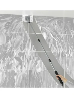 Teleskop-Fliesenwischer  in Schwarz/ Silber