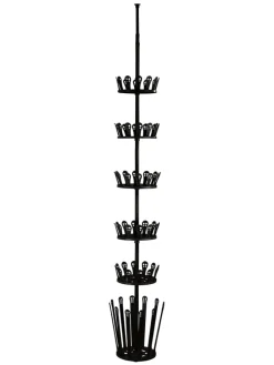 Teleskop-Schuhregal "Achilles" in Schwarz - (H)300 cm