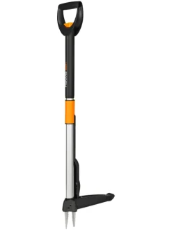Teleskop-Unkrautstecher in Schwarz