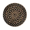 Teppich BOMBAY Jute Rund Schwarz / Natur 120 cm