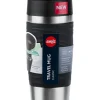 Thermobecher "Travel Mug Waves" in Schwarz - 360 ml