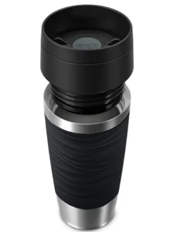 Thermobecher "Travel Mug Waves" in Schwarz - 360 ml