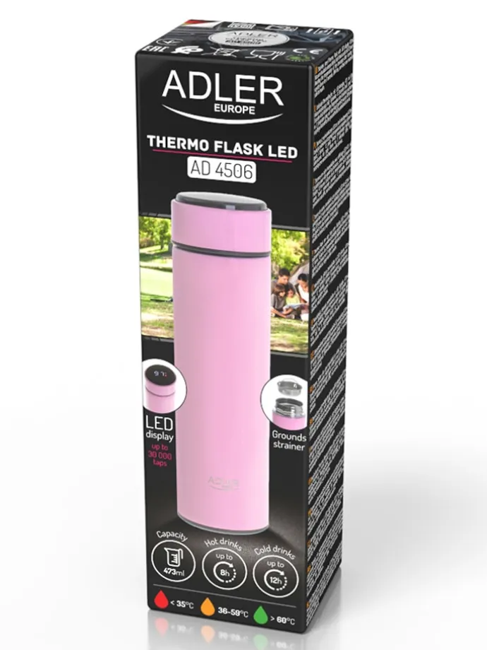 Thermoflasche "AD 4506" in Rosa - 473 ml