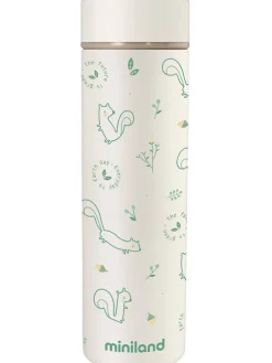 Thermoflasche "Natur" in Weiß/ Grün - 450 ml