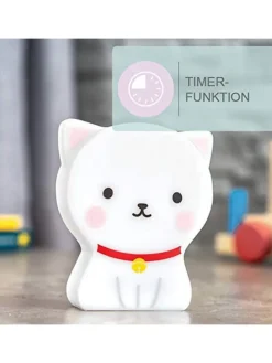 Tierfigur Katze LED Nachtlicht für Kinder mit Timer in Mehrfarbig ab 0 Monate
