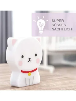 Tierfigur Katze LED Nachtlicht für Kinder mit Timer in Mehrfarbig ab 0 Monate