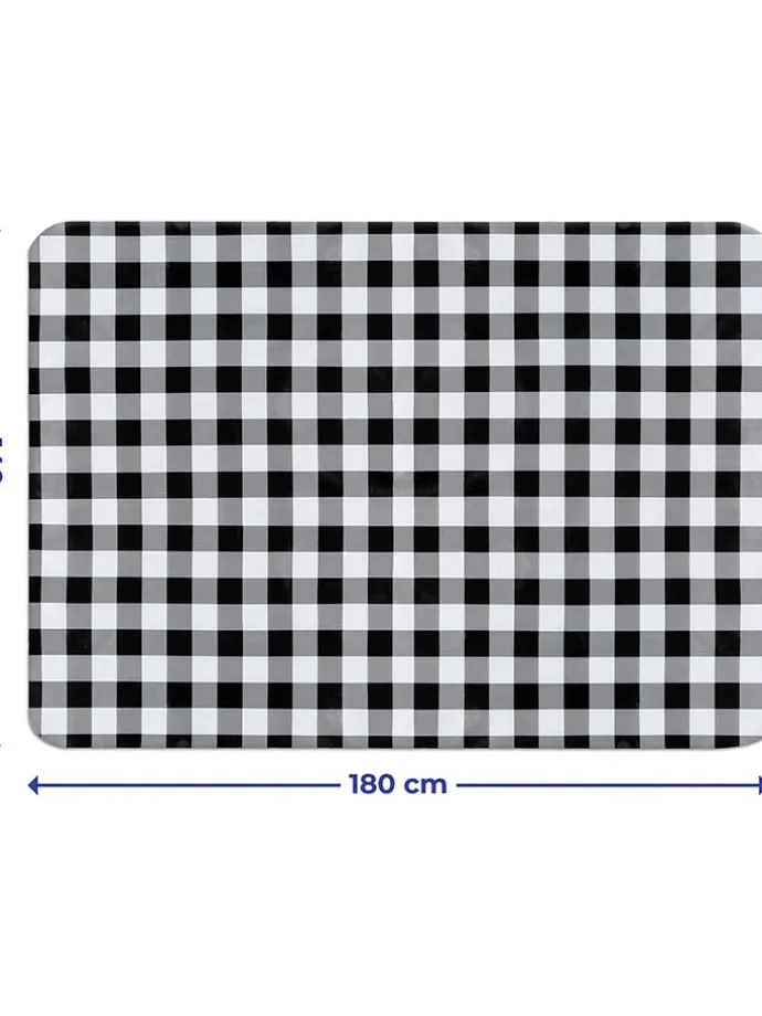 Tischdecke "Maximex" in Schwarz/ Weiß - (L)180 x (B)140 cm