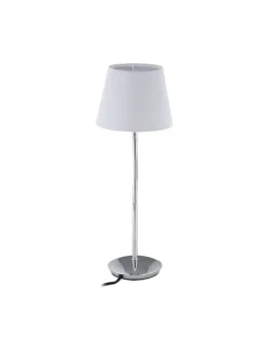 Tischlampe in Weiß/ Silber - (H)47 x Ø 17 cm