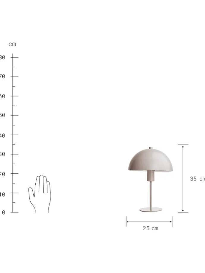 Tischlampe TOPEE in Beige