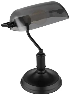Tischleuchte "Antique" in Schwarz - (L)26,5 x (B)18 x (H)37 cm