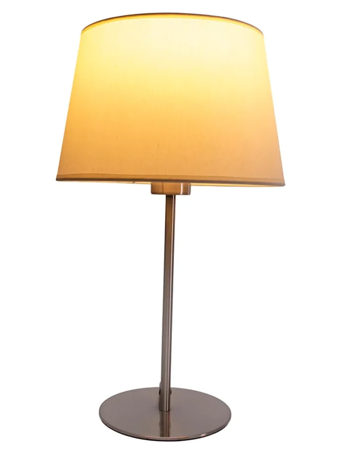 Tischleuchte "Bologna" in Chrom/ Weiß - (H)45 cm