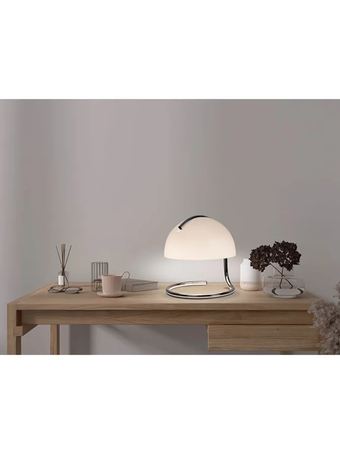 Tischleuchte "Burano" in Weiß - (H)25 x Ø 23,5 cm