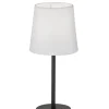 Tischleuchte Eve in Sandschwarz/Weiß - (H)30 x (D)14 cm