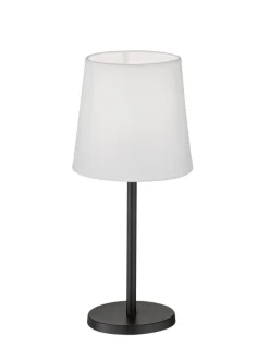 Tischleuchte Eve in Sandschwarz/Weiß - (H)30 x (D)14 cm