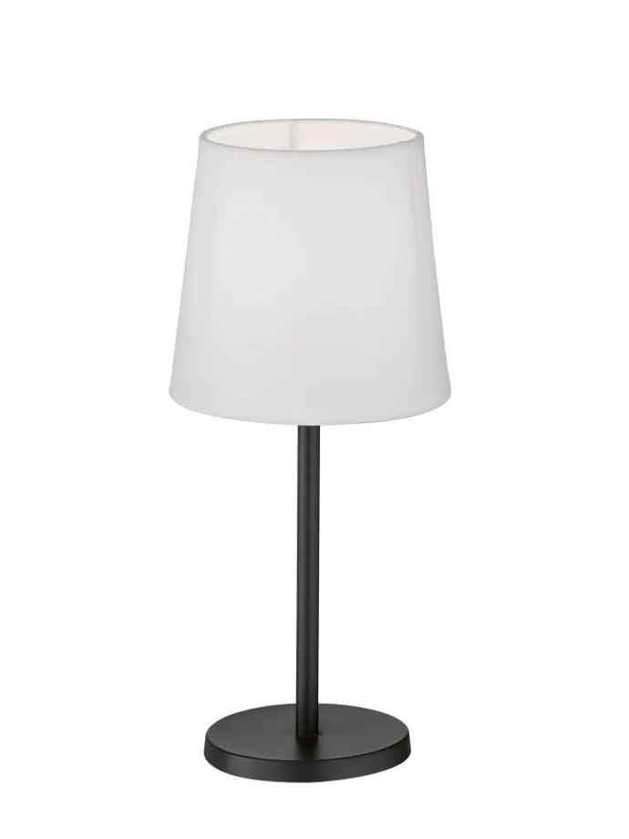 Tischleuchte Eve in Sandschwarz/Weiß - (H)30 x (D)14 cm