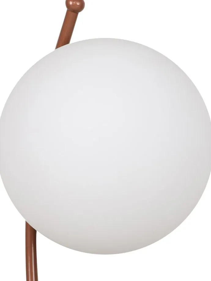 Tischleuchte in Weiß/ Hellbraun - (B)23 x (H)43 cm