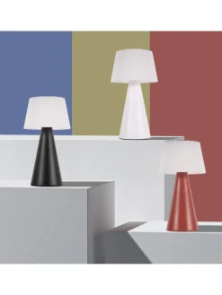 Tischleuchte LED in rot Touch Dimmbar 3600mhA Kabellos Akku