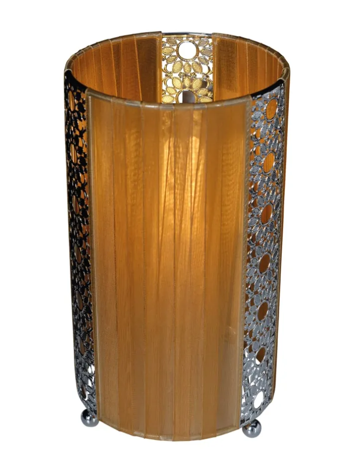 Tischleuchte "SHERYL" in braun - (L)12.5 cm x (B)12.5 cm x (H)23 cm