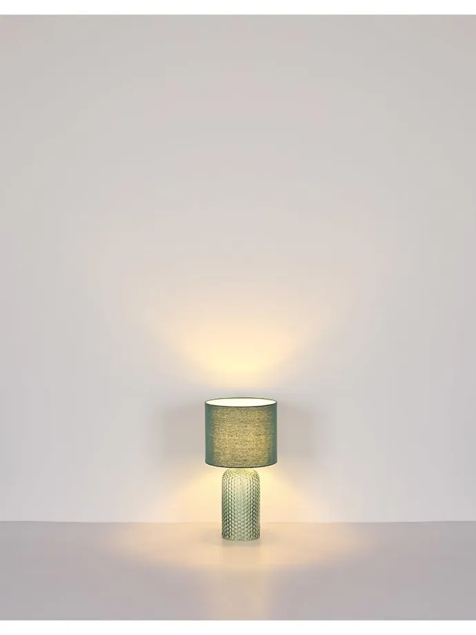 Tischleuchte "Sofia" in Petrol - (H)50 x Ø 26,5 cm