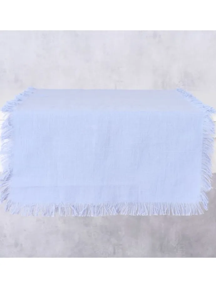 Tischläufer "Lenea" in Hellblau - (L)140 x (B)40 cm