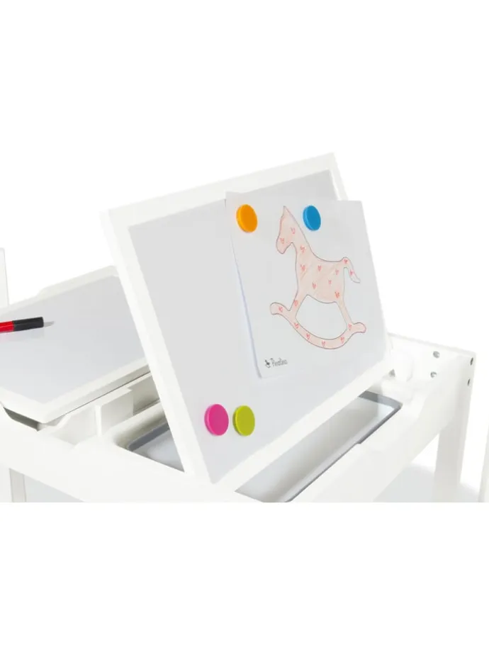 Tischplatten-Set mit Magnettafel und Tafellack für Kindersitzgruppe Linnea,…