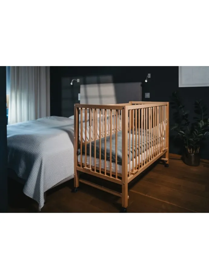 tiSsi® XXL Anstell- / Beistellbett HAJO Buche NATUR 124x64 cm