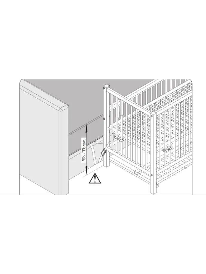 tiSsi® XXL Anstell- / Beistellbett HAJO Buche NATUR 124x64 cm