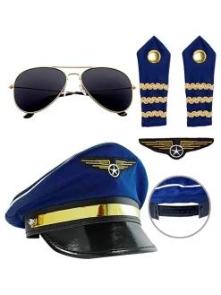 4tlg. Accessories-Set "Piloten" in Dunkelblau