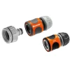 4tlg. Bewässerungs-Starter-Set in Schwarz/ Orange