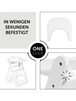 5-tlg. Essbrett-Set für Alpha Plus - Click in weiss,rosa