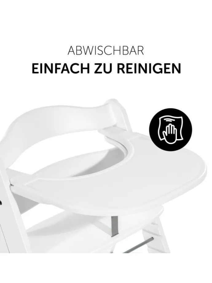 5-tlg. Essbrett-Set für Alpha Plus - Click in weiss,rosa