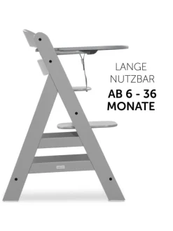 5-tlg. Essbrett-Set für Alpha Plus - Click in grau,rosa