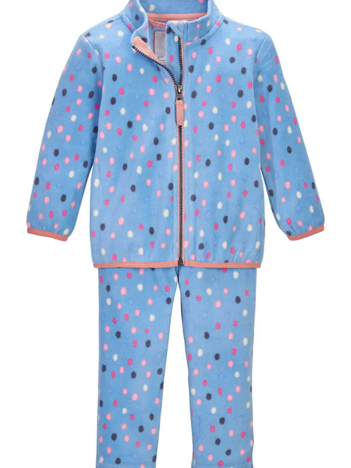 2tlg. Fleece-Outfit in Blau