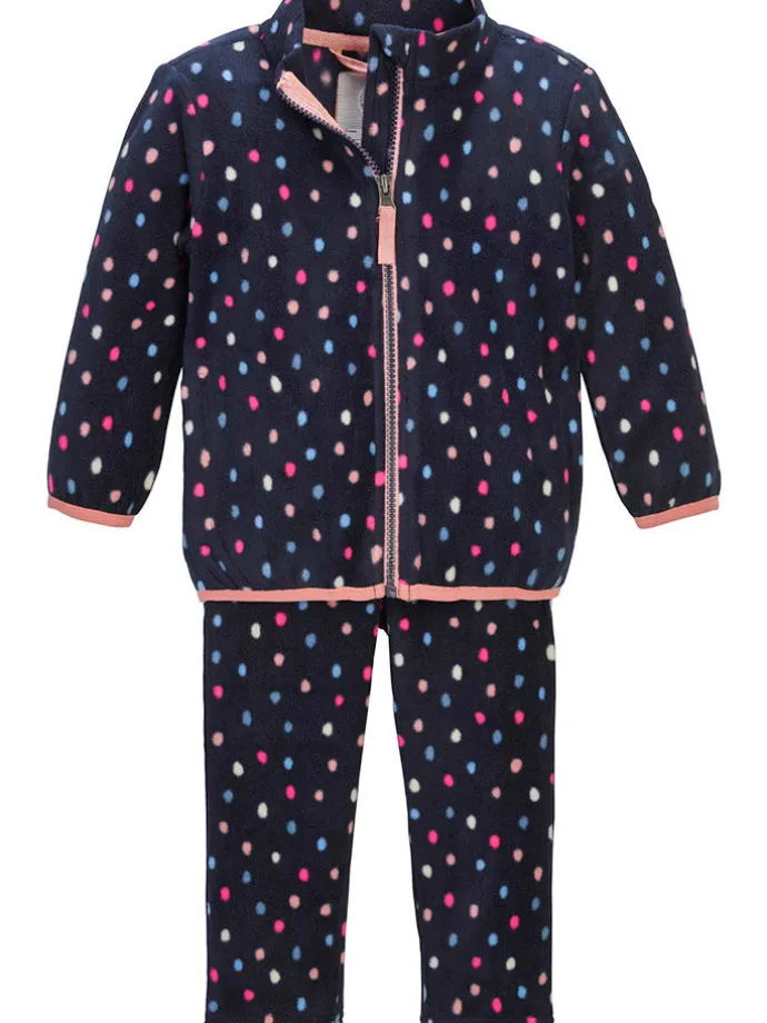 2tlg. Fleece-Outfit in Dunkelblau