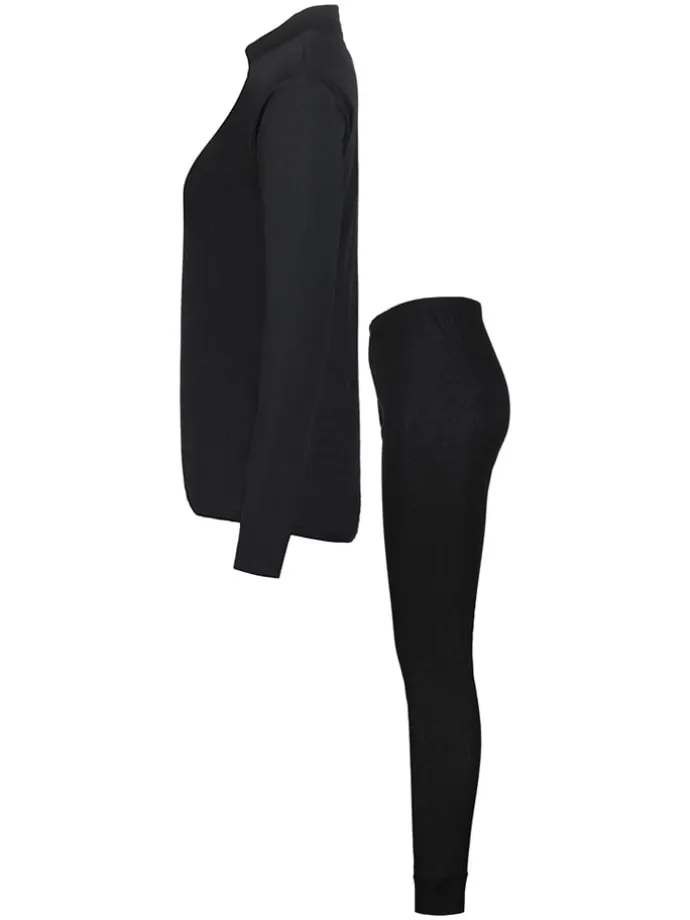 2tlg. Funktionswäsche-Set "Tiisala" in Schwarz
