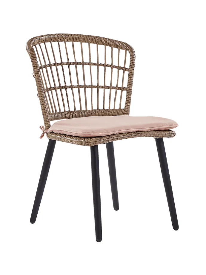 7-tlg Gartentisch Set ALIANO in Beige/Schwarz